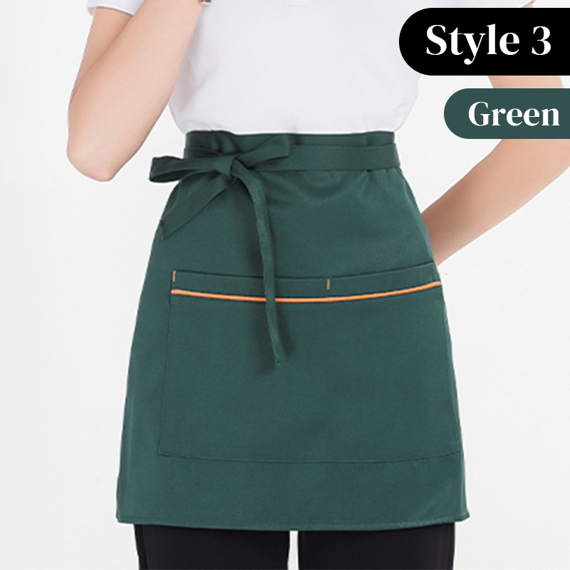 Delantal pequeño verde [estilo ribeteado]