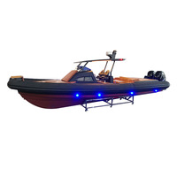 Bateau Semi-Rigide Gonflable à Coque Aluminium de 12m (40ft 38ft) pour Lac, Rivière, Dérive Extérieure, Sauvetage, avec Moteur Hors-Bord, Ponton Grand Bateau