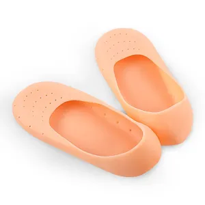 Chaussettes de protection en silicone pour talons, hydratantes, anti-fissures, doublées de gel SEBS, pour pédicure spa, réparation des peaux sèches et gercées - Product Image 3