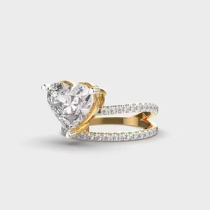 Jilian, anillo de compromiso Vintage chapado en oro rosa de 18 quilates para mujer, juego de diamantes de 3 quilates cultivados en laboratorio, regalo para boda o aniversario - Product Image 3