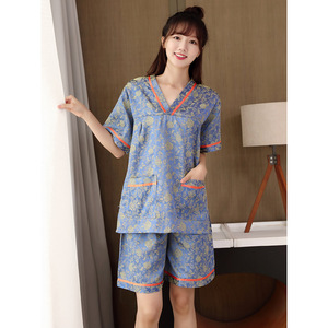 Combinaison de sauna en coton jacquard pour femmes, style couple, pyjama de massage, tailles 4XL, 5XL, 6XL, 7XL, 8XL, 9XL - Product Image 1