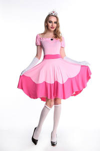 Baige 2023 gran oferta <span class=keywords><strong>princesa</strong></span> <span class=keywords><strong>Peach</strong></span> Cosplay Rosa vestido Sexy Halloween mujer <span class=keywords><strong>Castillo</strong></span> reina fiesta <span class=keywords><strong>de</strong></span> Carnaval - Product Image 5