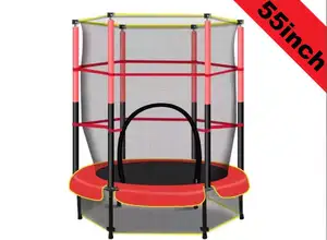 Produttore professionale Mini trampolino senza molla da 4,5 piedi con recinzione trampolino rotondo economico senza molle per bambini all'aperto