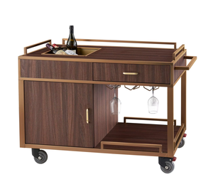 รถเข็นบริการไวน์หรูหรารถเข็นใส่ชาของโรงแรมเครื่องดื่มชากาแฟ - Product Image 1