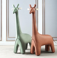Pouf créatif en forme de girafe de dessin animé, siège moderne en tissu pour salon, décoration d'intérieur, chaise de loisirs