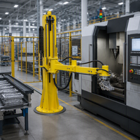 Manipulateur industriel à bras rigide, colonne mobile guidée sur rail, bouton poussoir, AC380V, pour l'entretien de machines CNC et le chargement de pièces, personnalisé CE