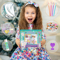Jouets en pâte créative personnalisée pour adolescentes planificateur imprimé ensemble de papeterie pour enfants feuille d'or balle Journal Kit stylo