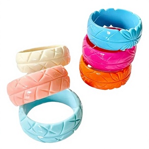 Resin Bangle Handmade Carved Multi-color Bangle Best Quality Round Shape Women & Girls for Gift and Party Wear Bangle for Woman - Product Image 1