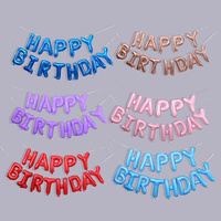 13 ballons lettres or rose Joyeux Anniversaire, ballons en aluminium pour fête d'anniversaire d'adultes et enfants, et décorations de baby shower