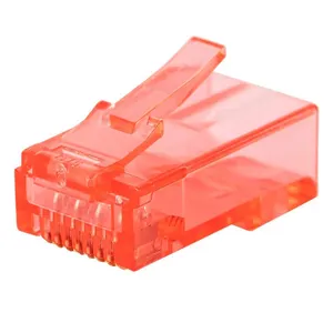 Ethernet colorido Modular RJ 45 Conector enchufe STP UTP 8p8c paso a través Cat6 Cat5e RJ45 conector de color