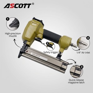 Cloueuse pneumatique compacte ASCOTT F32 18GA pour travaux industriels et de bricolage, outils de clouage pour meubles, cloueuse droite à <span class=keywords><strong>air</strong></span> <span class=keywords><strong>comprimé</strong></span> - Product Image 1