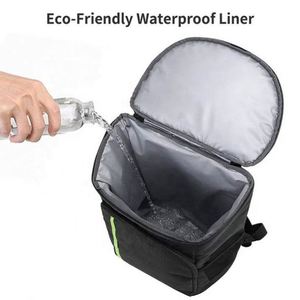 Mochila de Picnic Impermeable, Reutilizable, de Gran Capacidad, Negra, Aislada, con Logotipo Personalizado Impreso, Venta al Por Mayor - Product Image 4