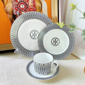 Wholesale Steak <b>Plates</b> Gift Round <b>Ceramic</b> <b>Plates</b> Hotel Restaurant Dinnerware Set - Product Image 1