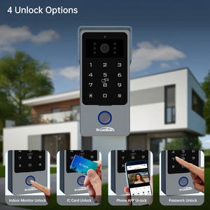Trudian usine vidéo porte téléphone enregistrement de mouvement RFID déverrouiller Wifi 2 fils Vision nocturne porte téléphone deux écrans interphone vidéo - Product Image 3