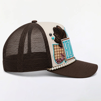 Casquette de baseball élégante G5 à 5 panneaux, réglable, en daim avec strass de luxe, doublure en satin, personnalisable avec étiquette privée, fabriquée par une usine BSCI