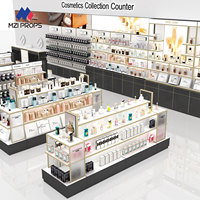 Aménagement de magasin professionnel personnalisé, mobilier d'exposition de cosmétiques moderne avec éclairage LED pour les centres commerciaux, design d'intérieur de boutique de maquillage