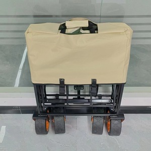 <span class=keywords><strong>Voiture</strong></span> de camp de pique-nique portable pliante multifonctionnelle avec poignée rétractable et quatre roues pour chariot de camping extérieur en gros - Product Image 4