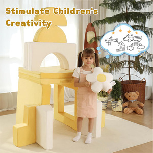 Children's <b>Foam</b> Building <b>Blocks</b> Playhouse Soft Climbing Castle For Indoor Outdoor Fun With Safety Handrails And Washable Fabric - Product Image 3