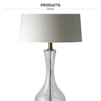 Lampe de chevet moderne et simple en fer, style contemporain, décoration artistique d'intérieur pour enfants, verre transparent, ampoule E27