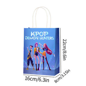 Bolsa <span class=keywords><strong>de</strong></span> Regalo K-pop Demon Hunters, Bolsa <span class=keywords><strong>de</strong></span> Mano <span class=keywords><strong>para</strong></span> Fiestas <span class=keywords><strong>de</strong></span> Cumpleaños, Bolsa <span class=keywords><strong>de</strong></span> Almacenamiento Navideña, Regalos <span class=keywords><strong>para</strong></span> Fans del Anime - Product Image 2
