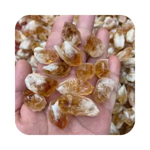 crystal wholesale supplier Natural Crystal healing gemstone citrine Raw Stone point for Room decoration