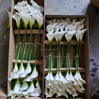 Fleur artificielle de lys blanc de haute qualité au toucher réel, 36 cm, en EVA, pour centre de table de mariage, décoration d'événements