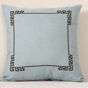 Fabrika toptan keten işlemeli yastık kılıfı 18 "x 18" inç ev ve otel kullanımı için dokuma tekniği yastık örtüsü - Product Image 2