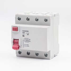 Disjoncteur miniature RCBO 63A 400V 6kA pour contrôle industriel - Product Image 1