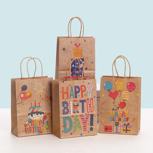 Impresión personalizada de alta calidad Bolsas de papel Kraft recicladas de calidad alimentaria duraderas ecológicas con asas - Product Image 1