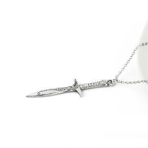 실버 도금 검 패션 쥬얼리 펜던트 목걸이 반지의 제왕 호빗 검 펜던트 목걸이 (남성용) - Product Image 5