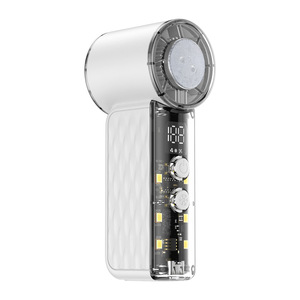 Portable Handheld Fan With Light Digital Display USB Rechargeable <b>Mini</b> Brushless Motor Cooling Fan For Indoor Outdoor Use - Product Image 1