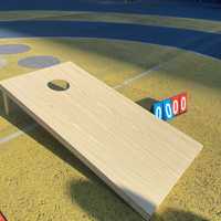 Planche de jeu de lancer de sacs de sable en bois, style américain classique, jeu de team building parent-enfant pour le camping, Cornhole 90x60cm
