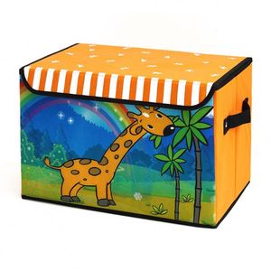 Ready to Ship Factory Wholesale Cartoon Style Colorful Oxford Fabric Non Woven Foldable Toy <b>Storage</b> <b>Box</b> Kids Organization - Product Image 2