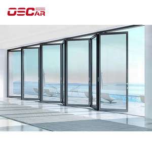 Portes coulissantes Porte pliante en accordéon pour façade résidentielle Style <span class=keywords><strong>italien</strong></span> Porte pliante durable réglable pour garage et bureau à domicile - Product Image 2