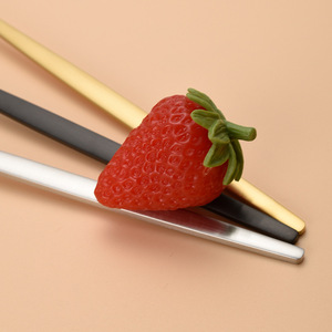 Chất lượng cao Matte vàng thép không gỉ Flatware <span class=keywords><strong>Set</strong></span> giá thấp phẳng xử lý bít tết dao muỗng nĩa đặt dao kéo cho tiệc cưới - Product Image 5