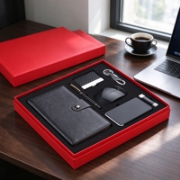 Ensemble cadeau de flacon personnalisé Anji Newell, carnet en cuir artificiel de luxe, logo personnalisé, événements d'entreprise, 100 feuilles