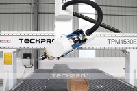 Router CNC para Madera 1530 con Cambio Automático de Herramienta, Router CNC ATC de 4 Ejes con Cabezal Oscilante 1325 para Modelos 3D