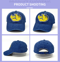 Gorro de Béisbol de Diseño Personalizado de Alta Calidad con Logotipo Personalizado, 6 Paneles, Visera Curva, Impresión 3D, Algodón Lavado Vintage