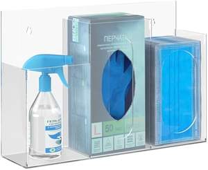 Meilleure vente de boîte à gants en acrylique transparent simple pour salle blanche - Product Image 1