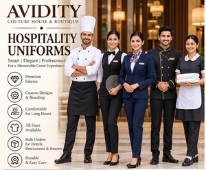 Uniformes de Hostelería al por Mayor, Fabricante de Telas Premium para Hoteles, Restaurantes y Resorts, Diseños Personalizados OEM - Product Image 2