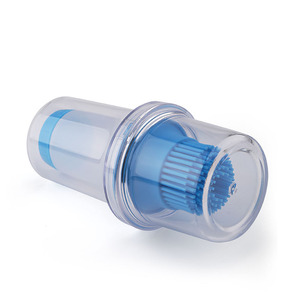 Pinceau à huile en silicone avec capuchon à bouton-poussoir, pour la cuisson, le barbecue, réutilisable, bleu - Product Image 2