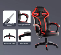 Chaise de jeu Offre Spéciale avec lumières LED RVB de massage, repose-pieds pliable et cuir PU respirant, service OEM/ODM disponible