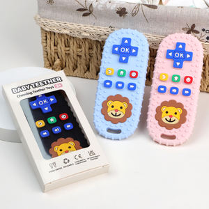 Adorable lion sur un hochet en silicone télécommandé - Meilleur jouet <span class=keywords><strong>de</strong></span> <span class=keywords><strong>dentition</strong></span> pour bébés, favorise la mastication apaisante et est facile à tenir - Product Image 5