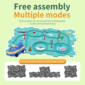 Kid Creative dinosauro cartone animato di plastica <span class=keywords><strong>da</strong></span> te assemblare Puzzle per costruzione di strade ferroviarie Set di veicoli elettrici - Product Image 5