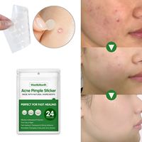 Patchs hydrocolloïdes pour l'acné, autocollants pour les imperfections du visage et de la peau, respirants, imperméables, doux, non irritants, 24/36 pièces