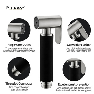 PINEBAY современные аксессуары для ванной комнаты SUS304 Douche унитаз биде опрыскиватель с угловым клапаном - Product Image 3