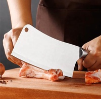 Prix usine Chef cuisine couteau aiguiseur stocké couteau ciseaux 6 pièces en acier inoxydable couteau ensemble avec porte-bloc en bois