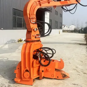 360 Degree Rotation K400 High Frequency Vibro Hammer Hydraulic Excavator Mounted Pile Drilling Machine