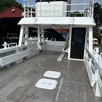 Vente directe d'usine en Chine : Bateau de débarquement en alliage d'aluminium 12m x 4m avec pont volant, 8t-10t, pour passagers et marchandises