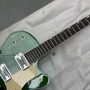 Nouvelle guitare électrique Gretch Gr07, touche en palissandre, corps en acajou, micros HH, vert, livraison rapide - Product Image 4